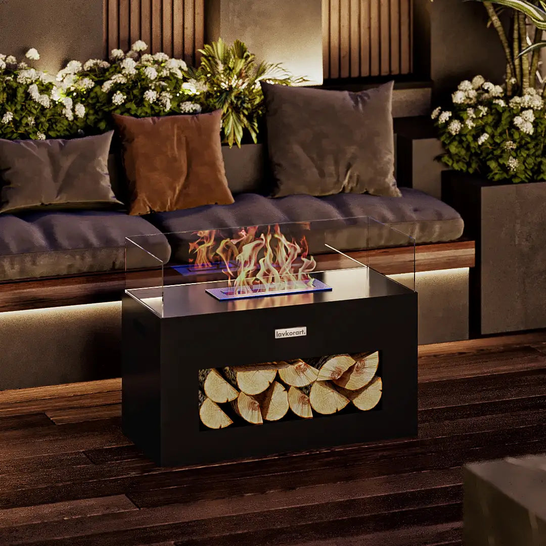 Luma Taşınabilir Şömine Siyah 6