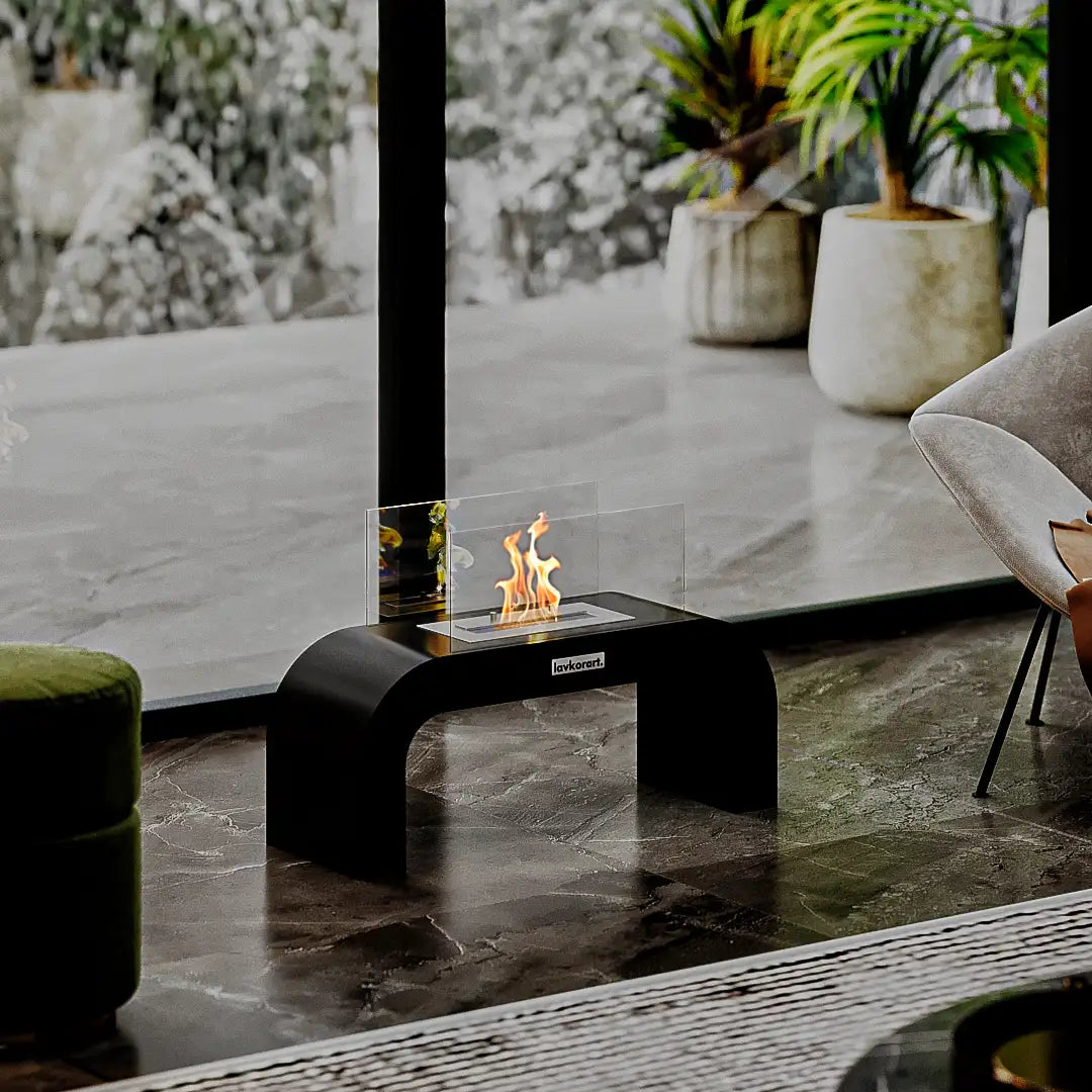 Ashen Taşınabilir Şömine Siyah 4