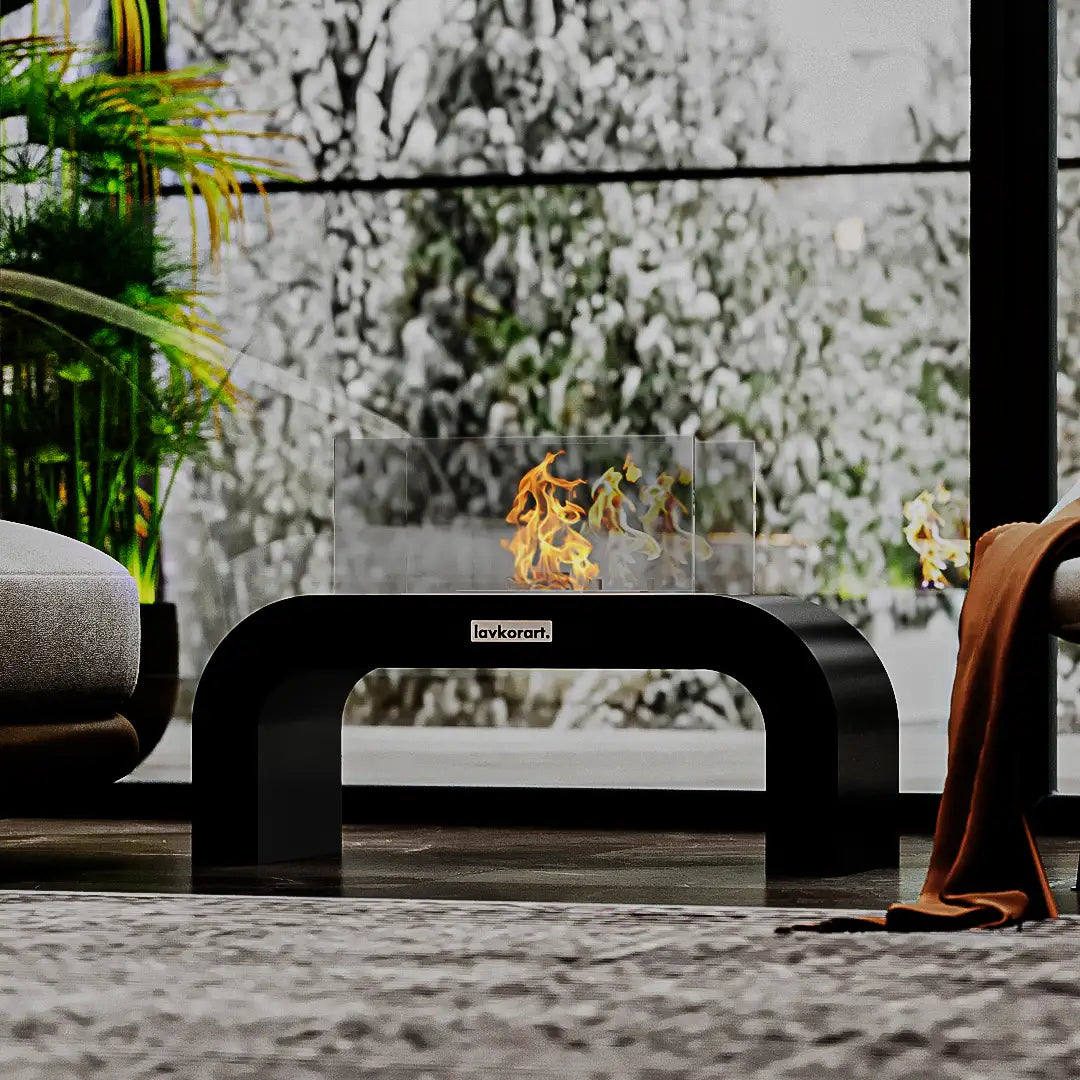 Ashen Taşınabilir Şömine Siyah 5