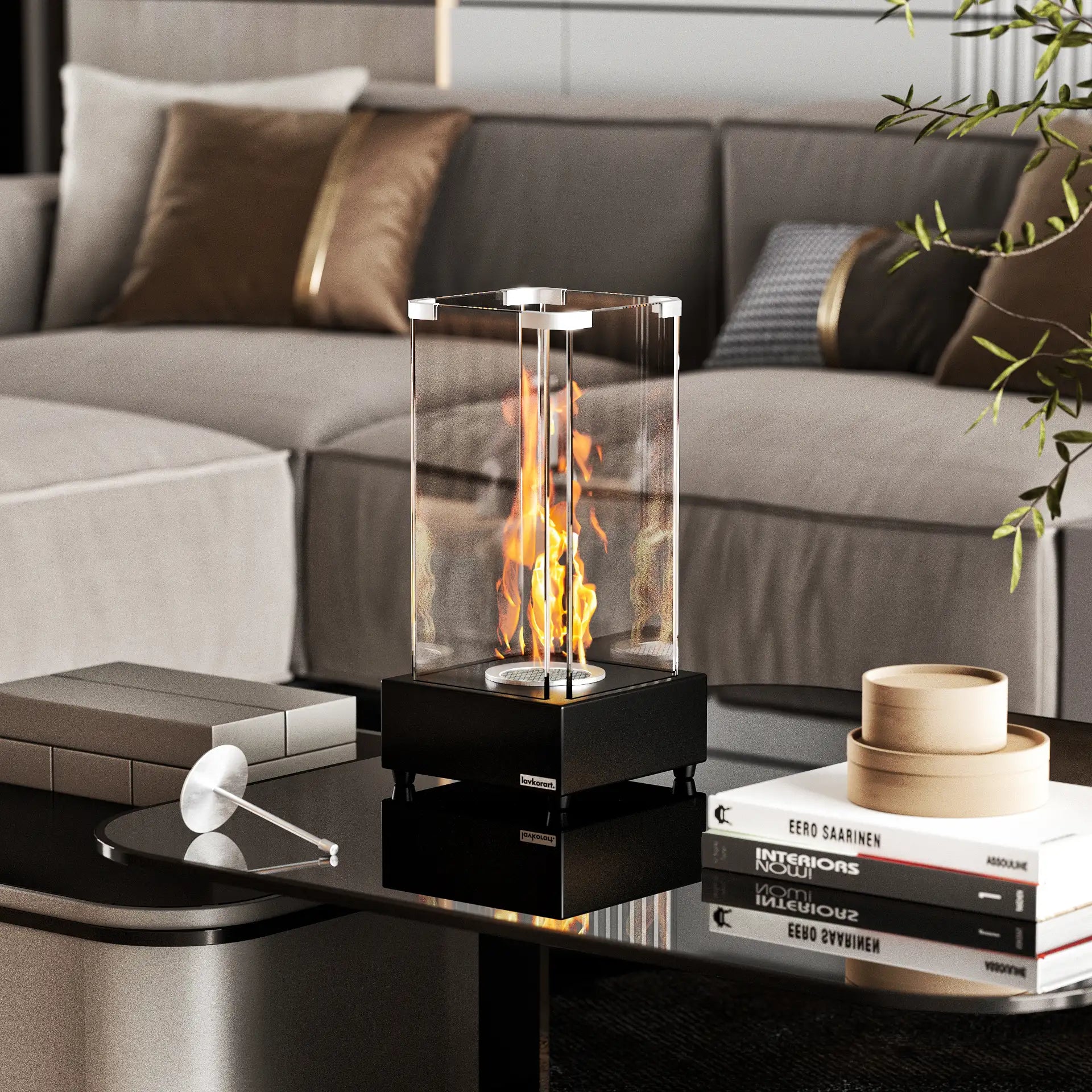 Bloom Masaüstü Şömine Siyah 3