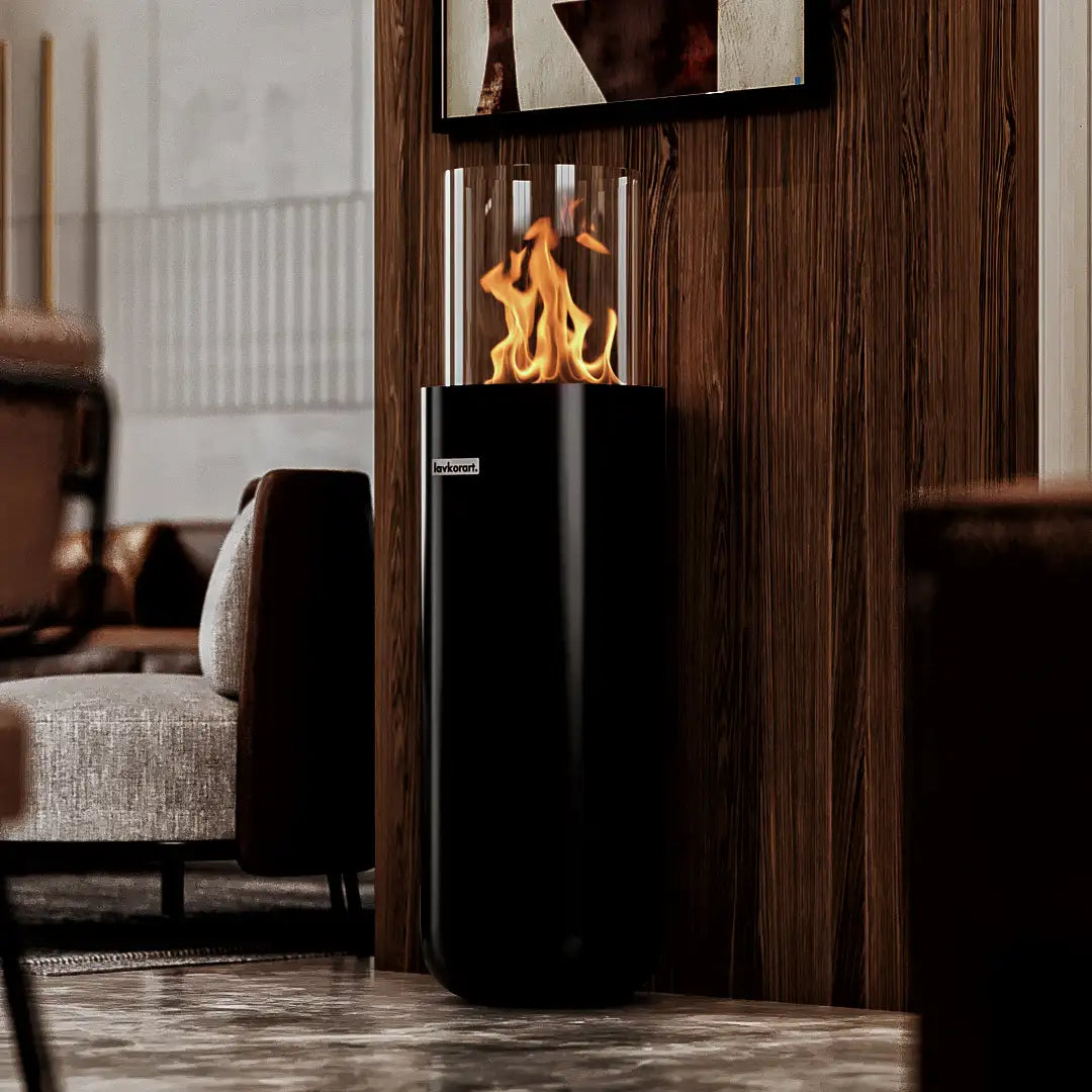 Burn Taşınabilir Şömine Siyah 4