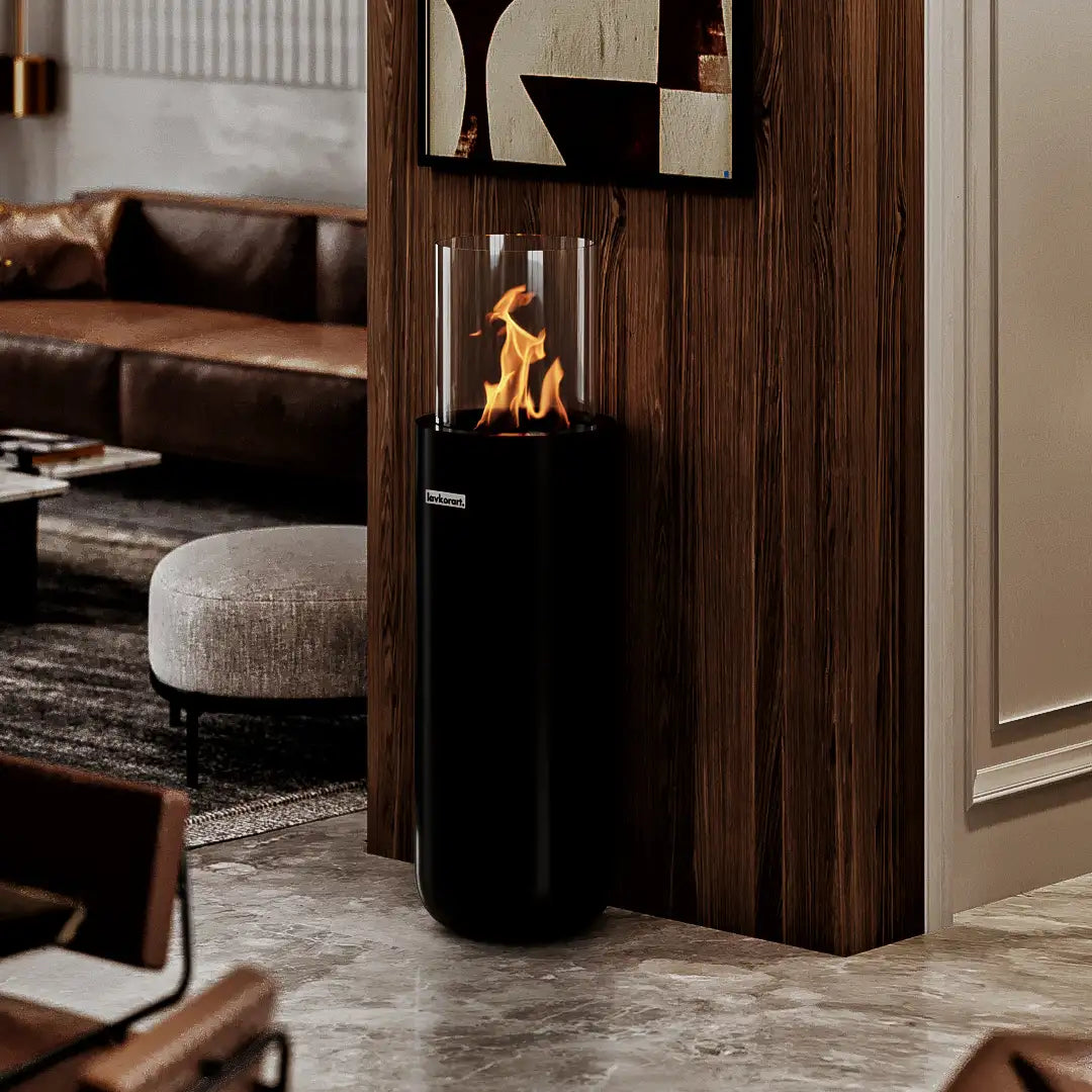 Burn Taşınabilir Şömine Siyah 5