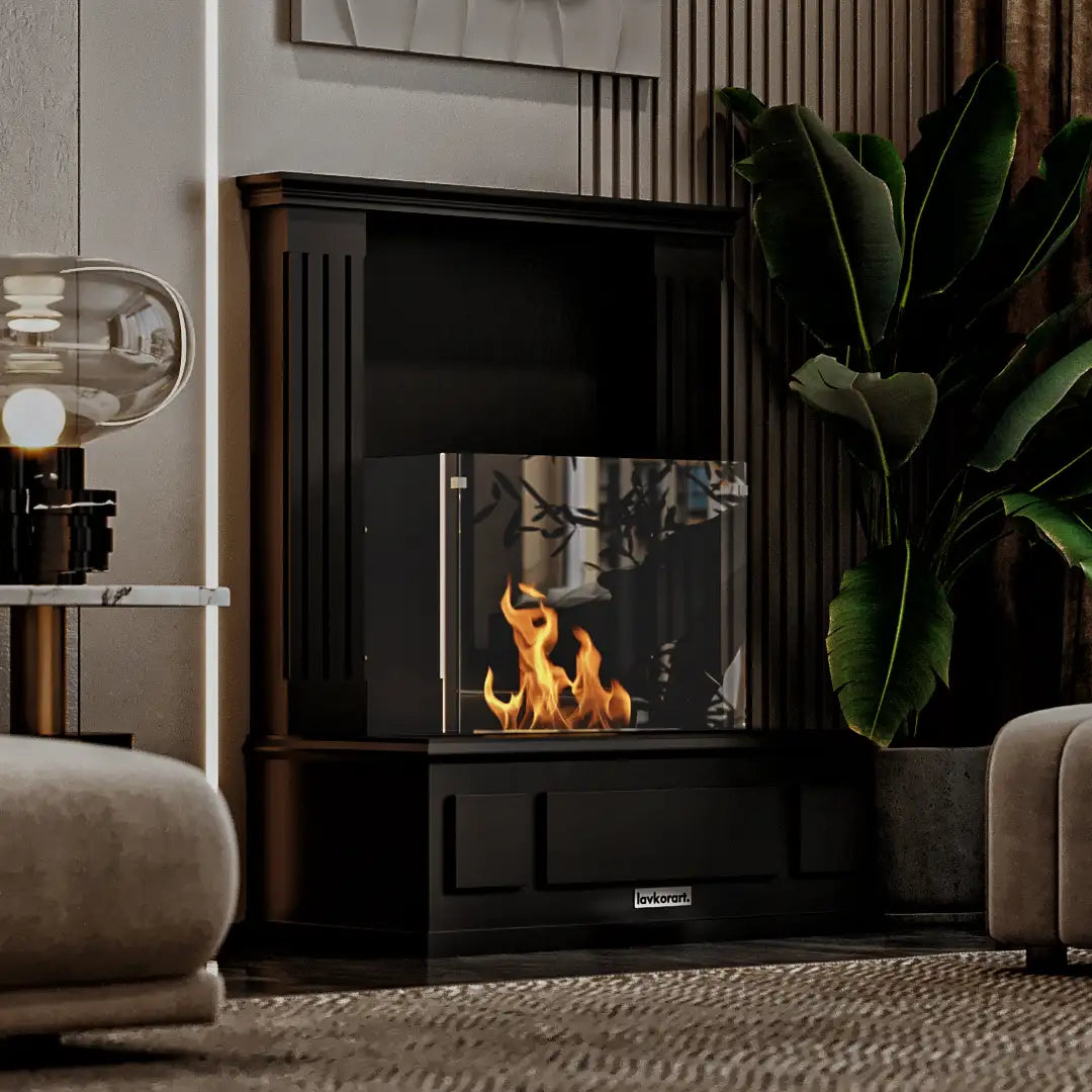 Glara Taşınabilir Şömine Siyah 5