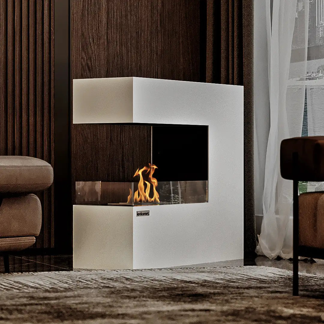 Helios Taşınabilir Şömine Beyaz 5