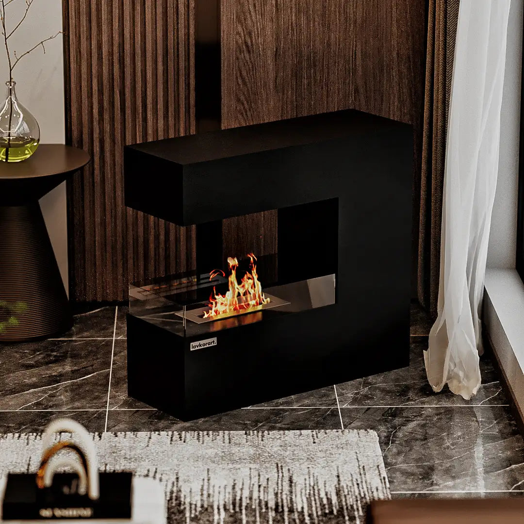 Helios Taşınabilir Şömine Siyah 4