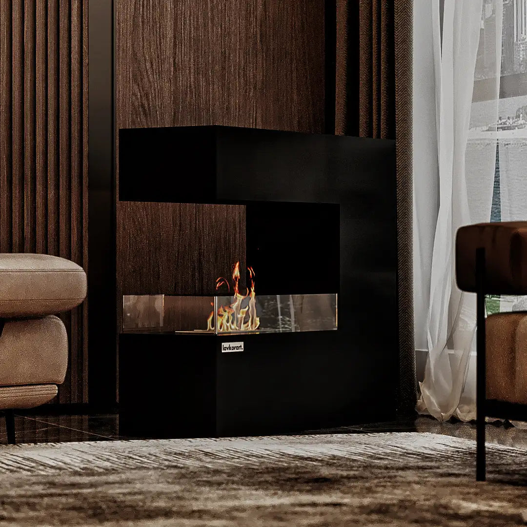 Helios Taşınabilir Şömine Siyah 5