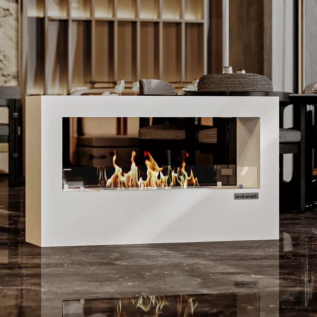 İnferno Taşınabilir Şömine Beyaz 5