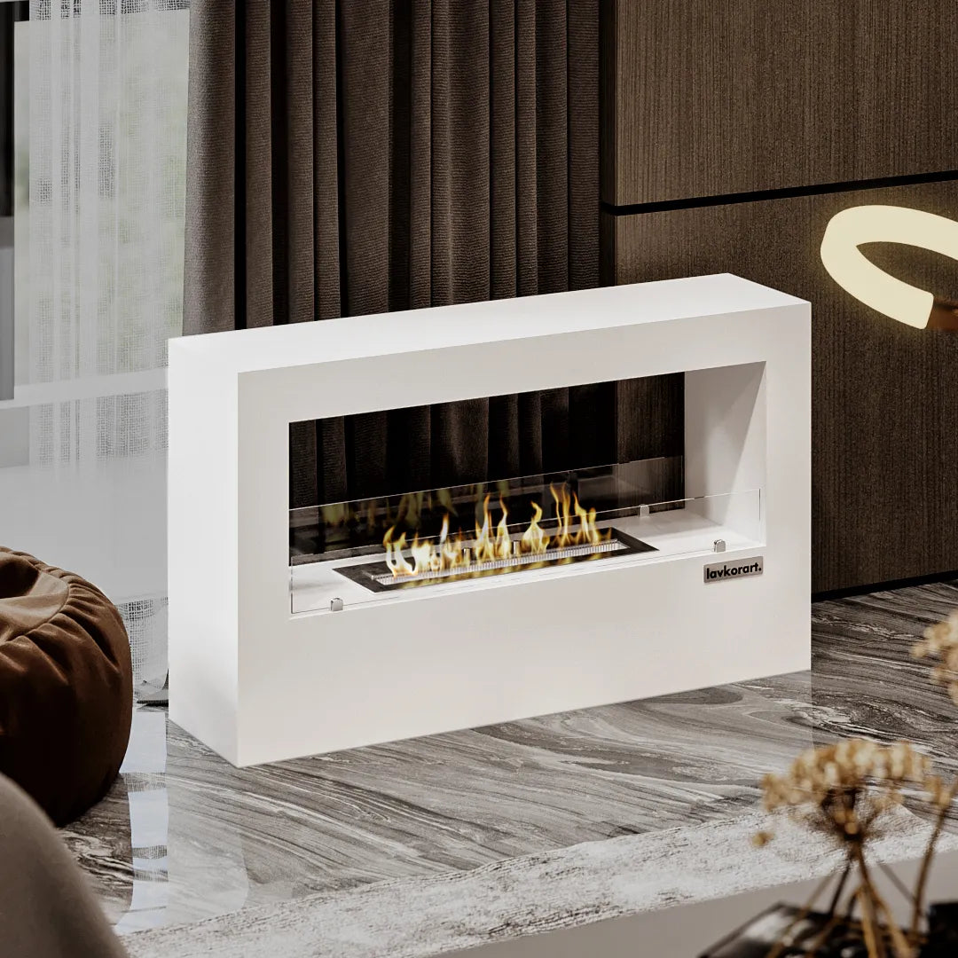 İnferno Taşınabilir Şömine Beyaz 6