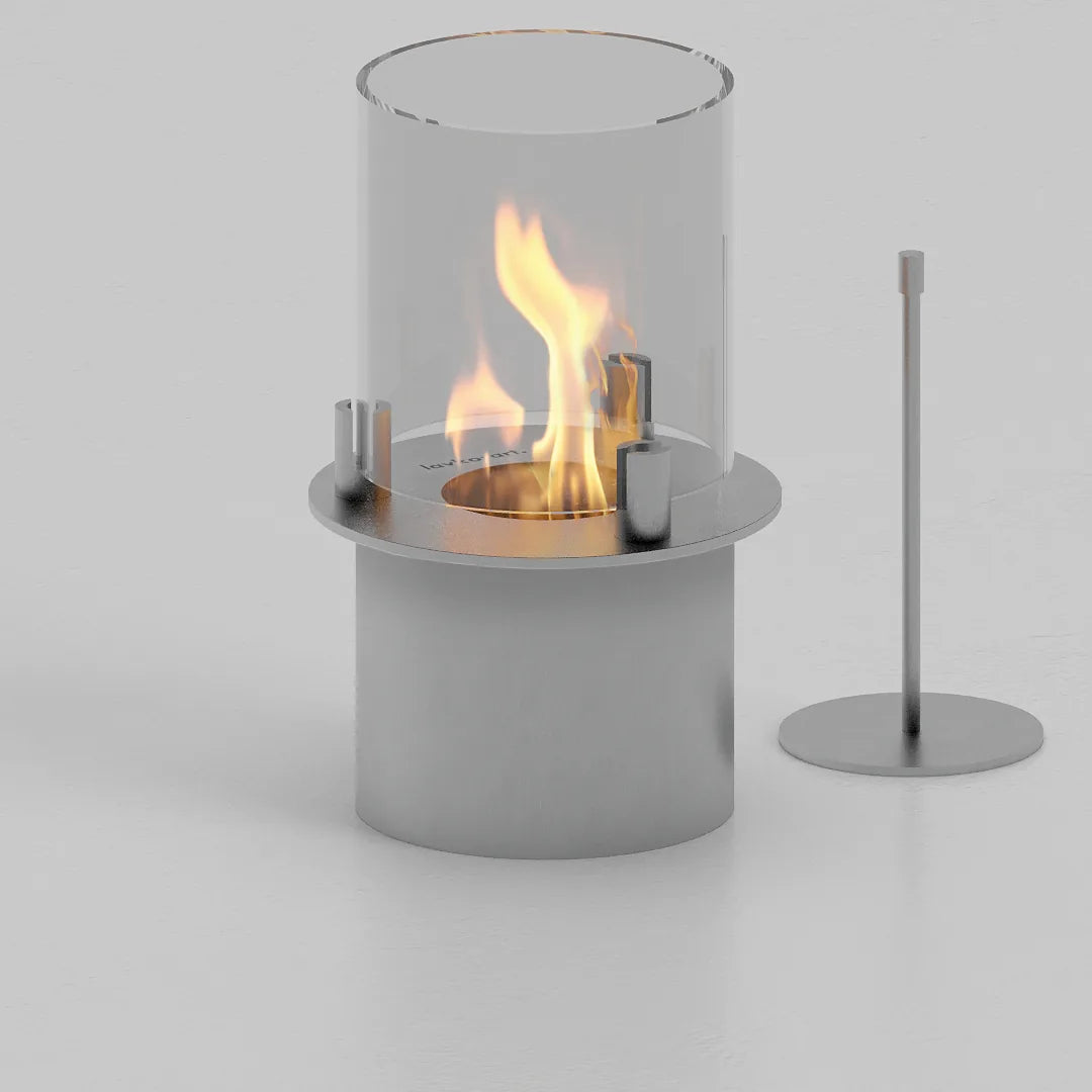 12,5 cm camlı yuvarlak bioethanol burner