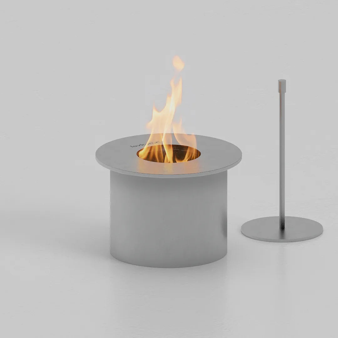 12,5 cm camsız yuvarlak bioethanol burner