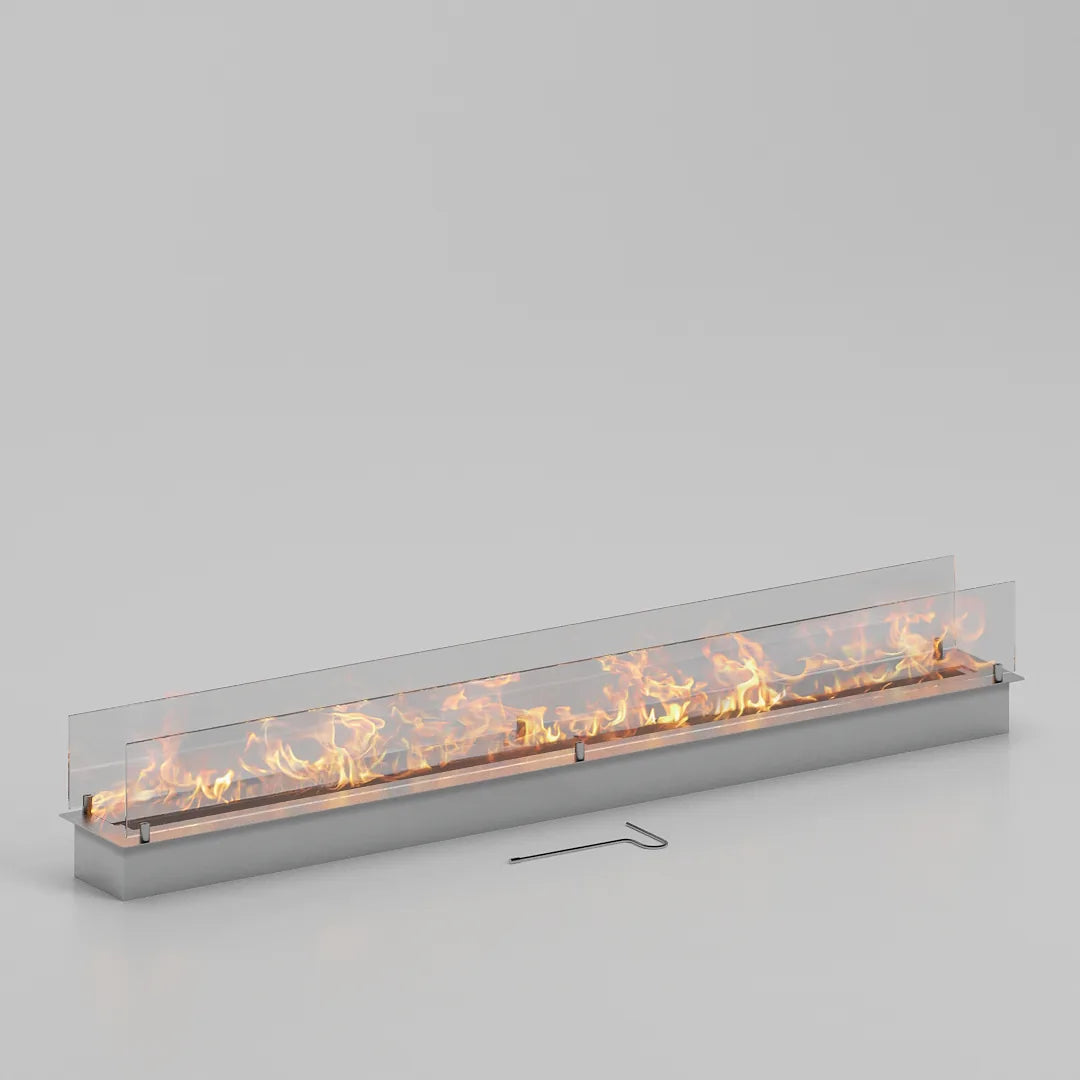 150 cm çift camlı dikdörtgen bioethanol burner