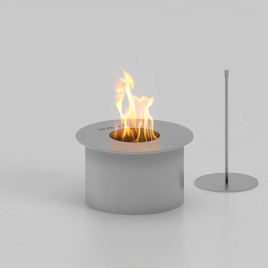 17,5 cm camsız yuvarlak bioethanol burner