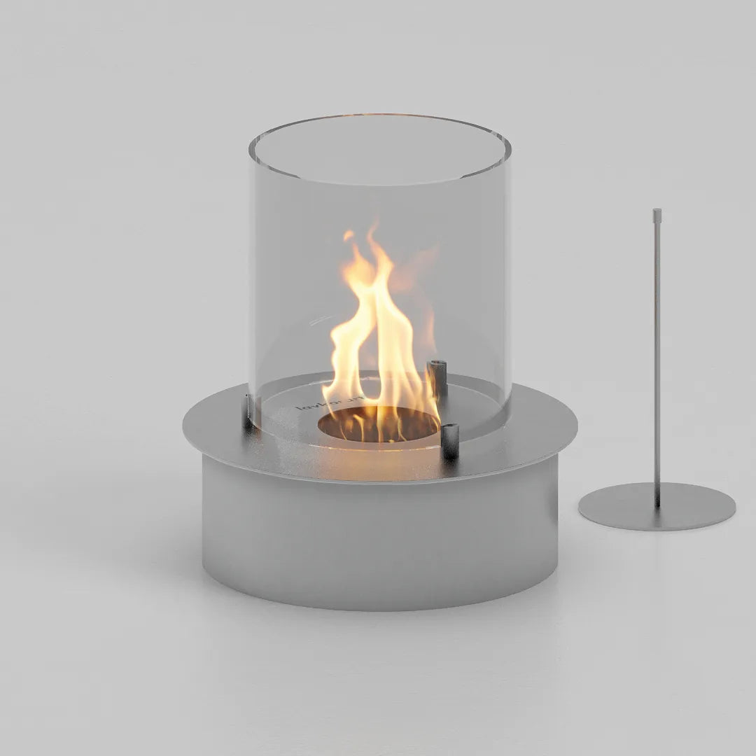 30 cm camlı yuvarlak bioethanol burner