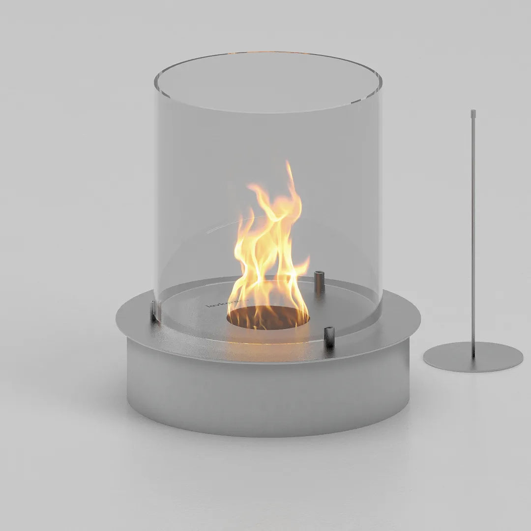 40 cm camlı yuvarlak bioethanol burner
