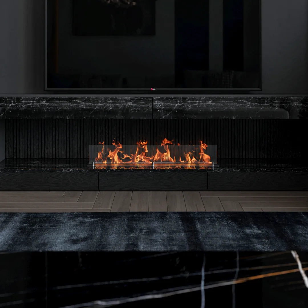 90 cm camsız dikdörtgen bioethanol burner, mekan görünümü