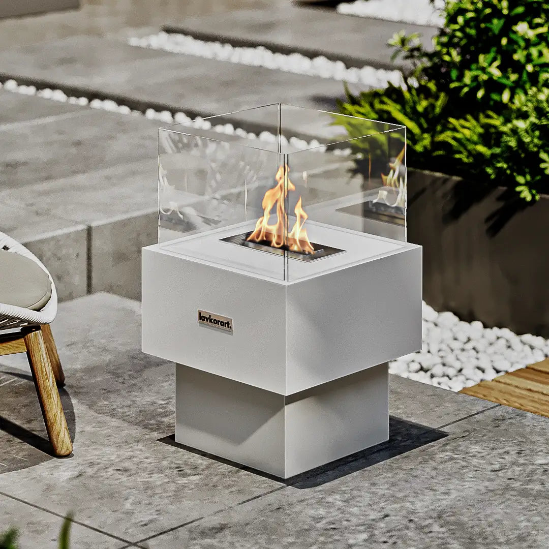 Sienna Taşınabilir Şömine Beyaz 5