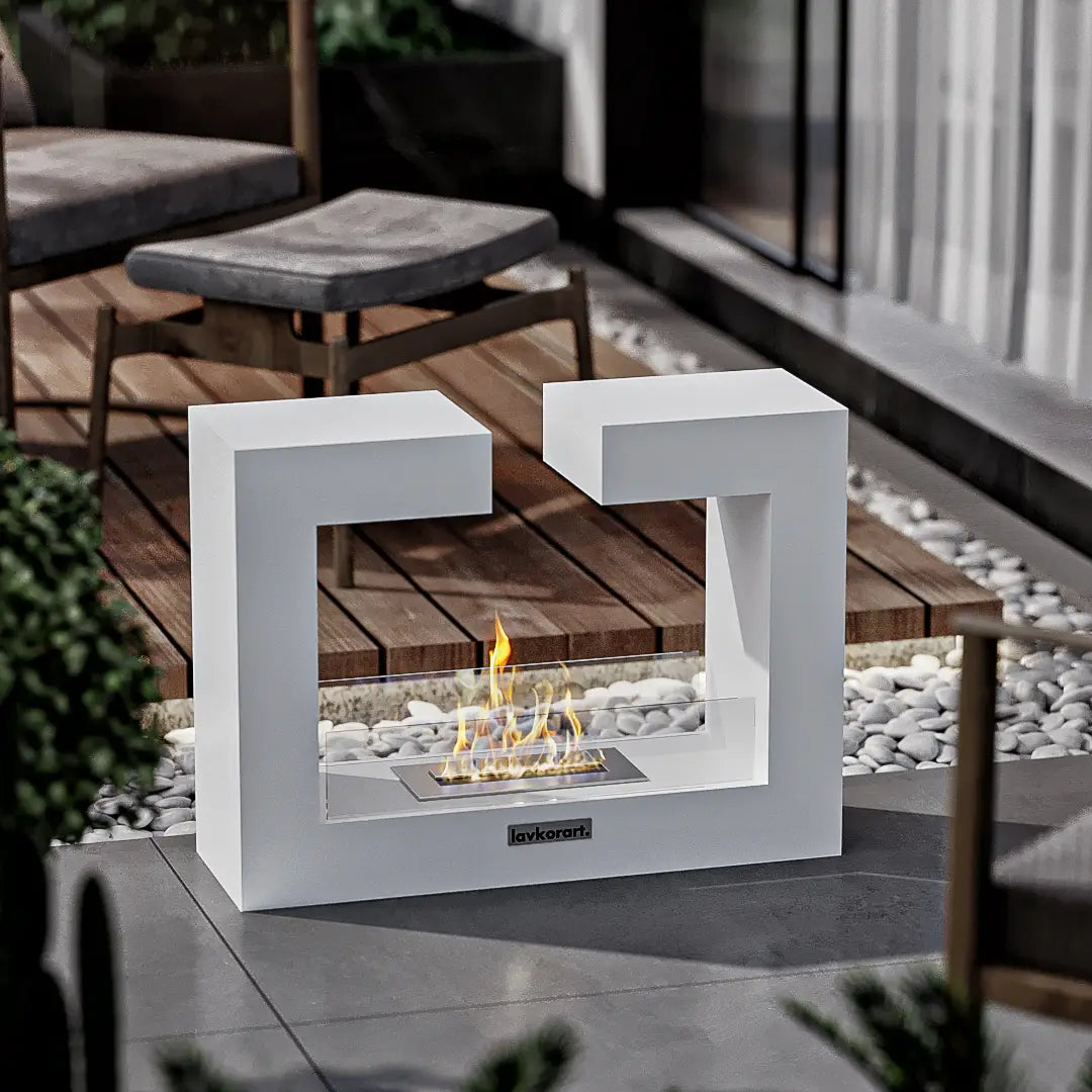 Solis Taşınabilir Şömine Beyaz 4