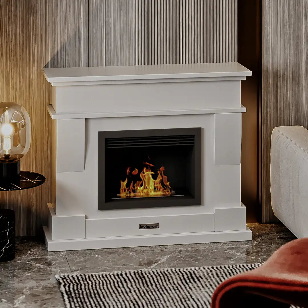 Spark Taşınabilir Şömine Beyaz 4