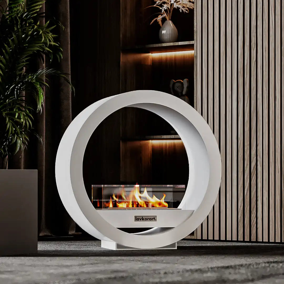 Voltra Taşınabilir Şömine Beyaz 5