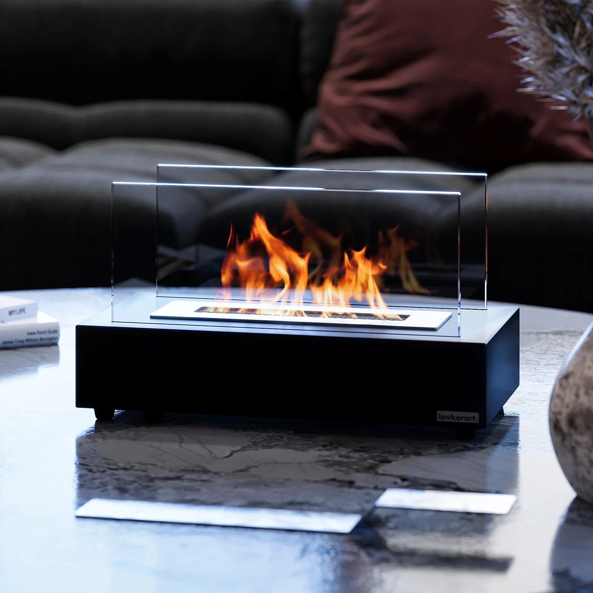 Cozy Taşınabilir Şömine Siyah 3