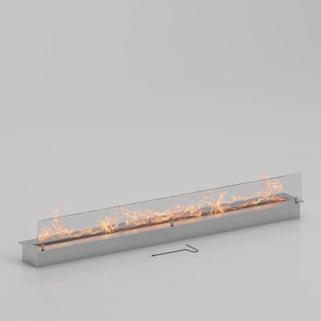 150 cm tek camlı dikdörtgen bioethanol burner