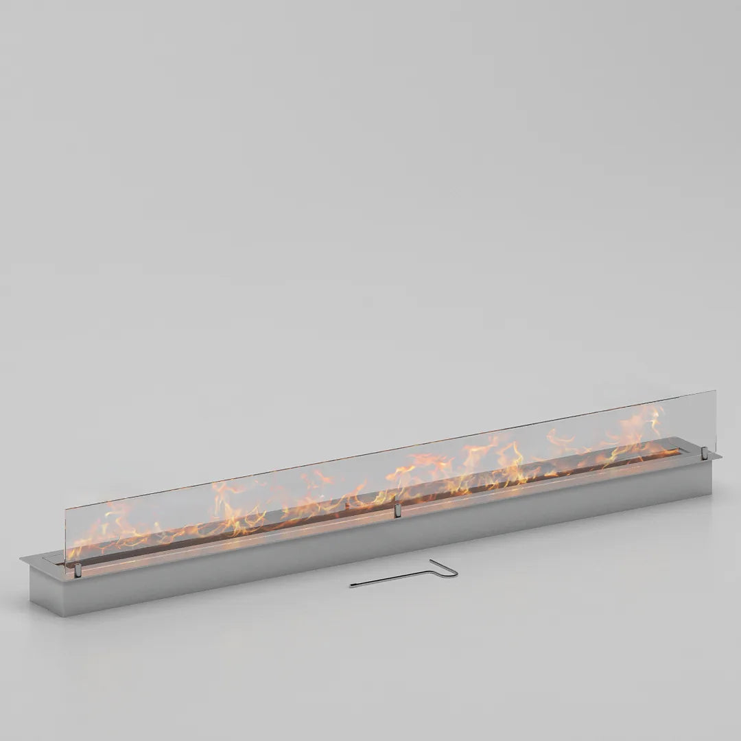 160 cm tek camlı dikdörtgen bioethanol burner