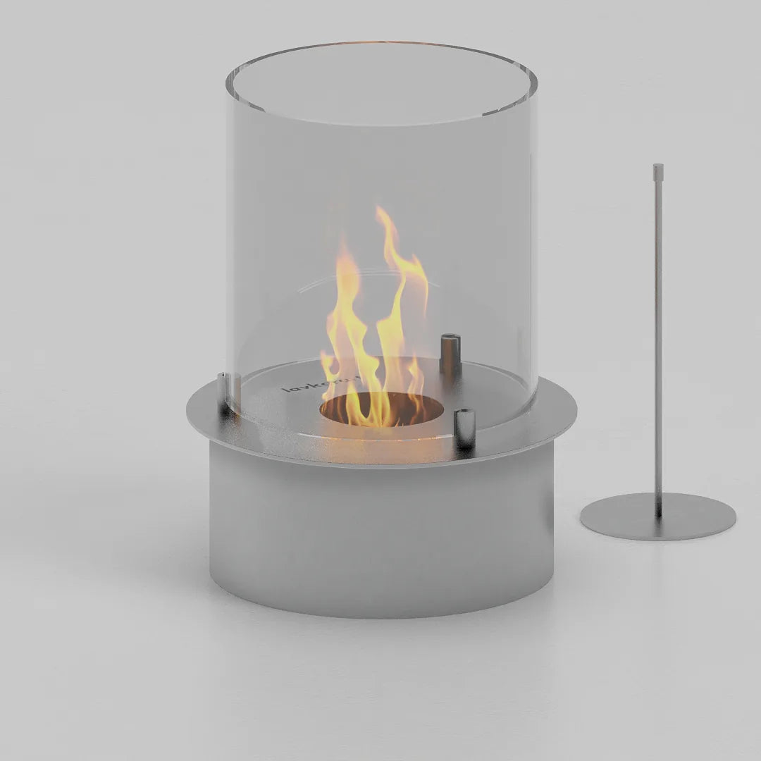 25 cm camlı yuvarlak bioethanol burner