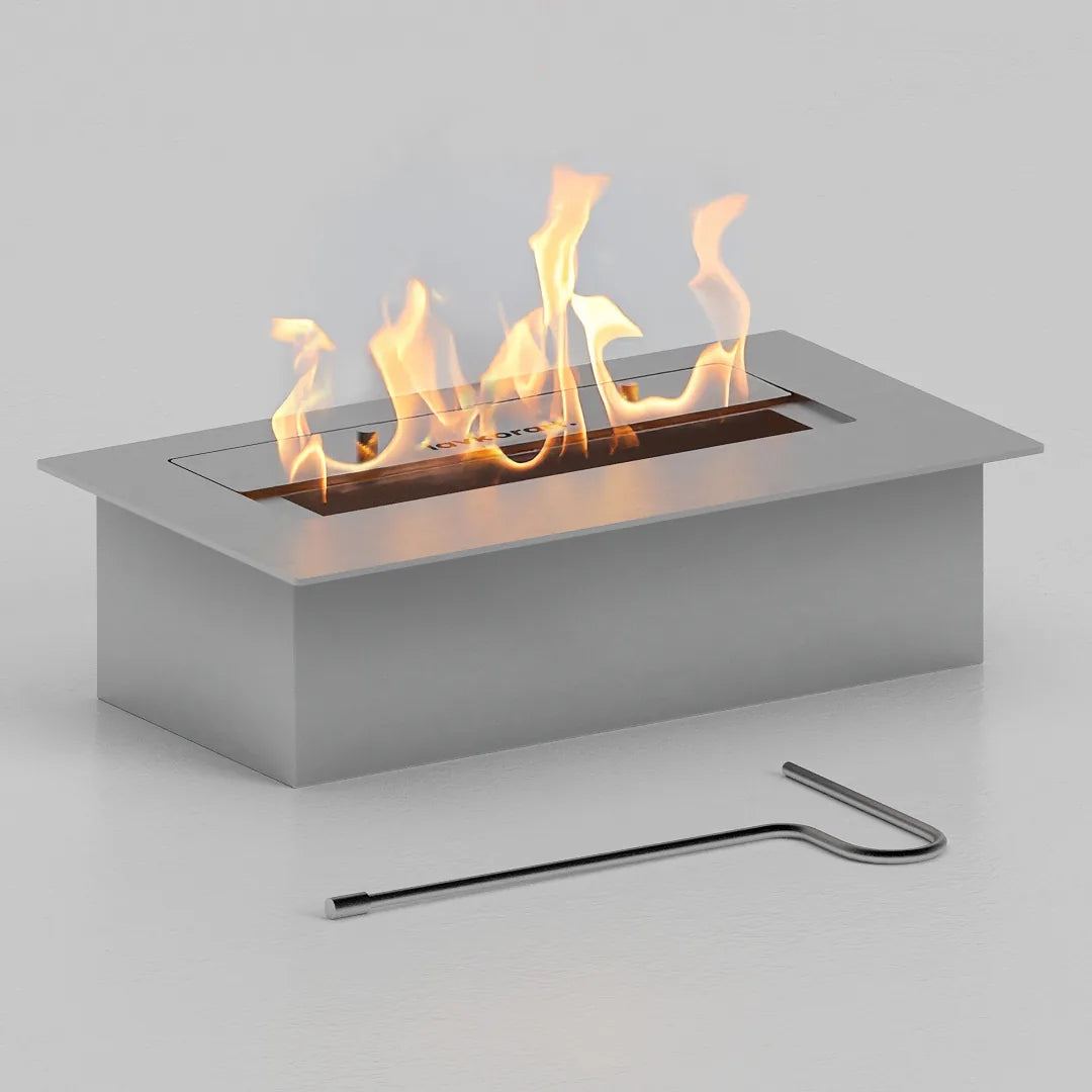 32 cm camsız dikdörtgen bioethanol burner