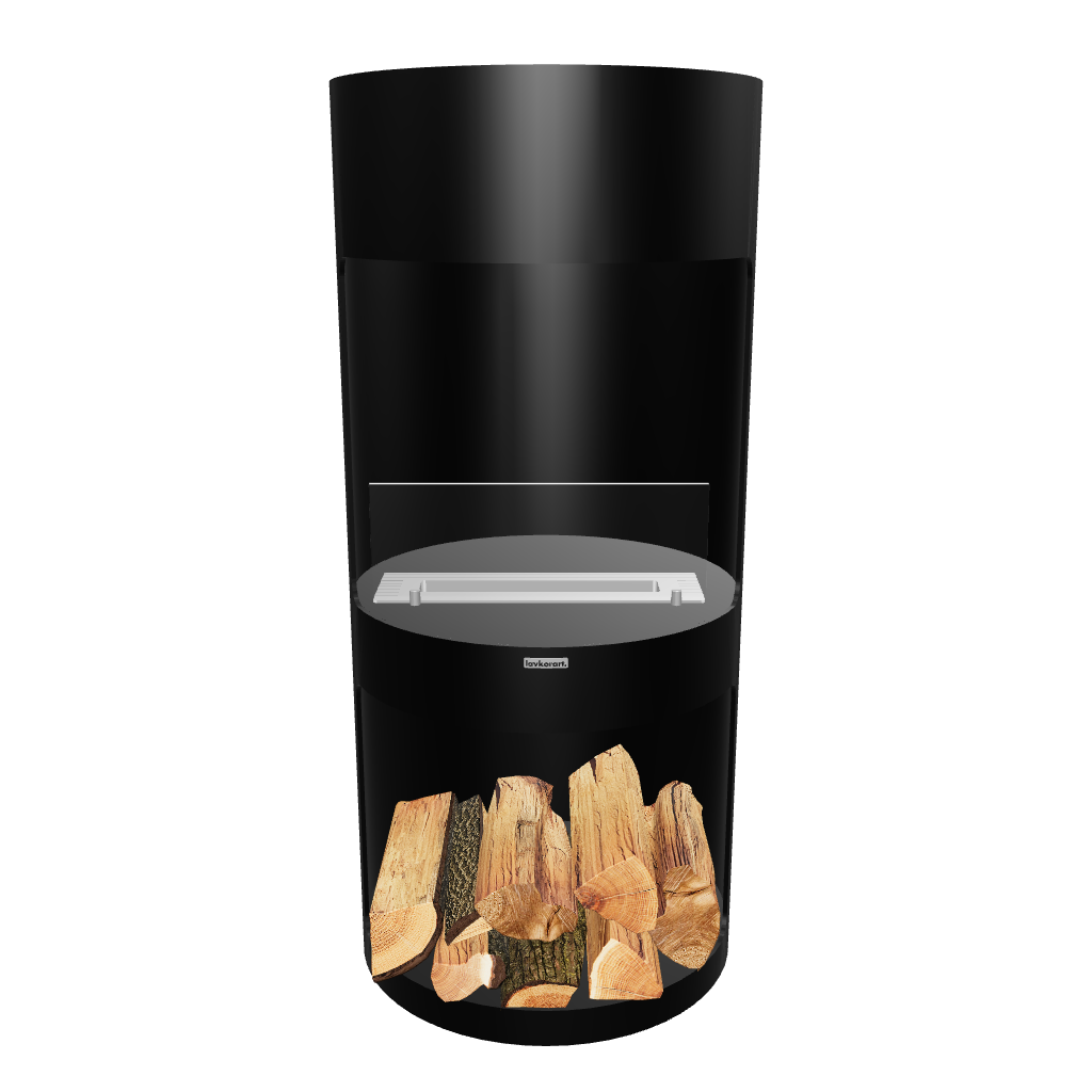 Ember Taşınabilir Şömine Siyah 3D